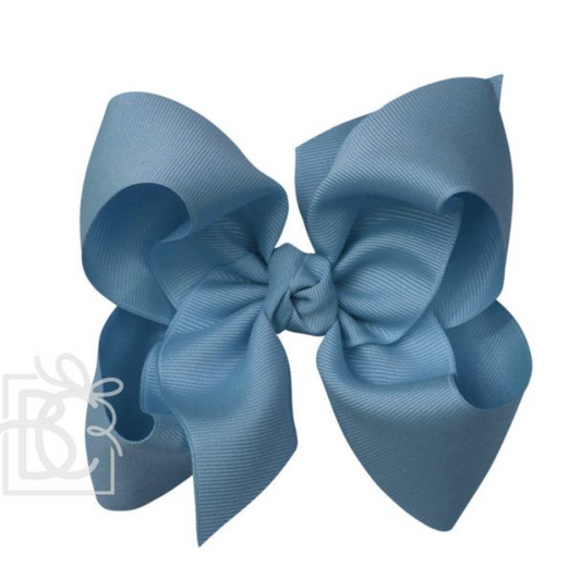 Williamsburg Blue 4.5 Large Grosgrain Bow w/ Knot