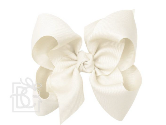 Antique White 4.5 Large Grosgrain Bow
