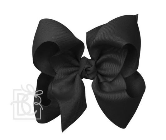 Black 4.5 Large Grosgrain Bow w/ Knot