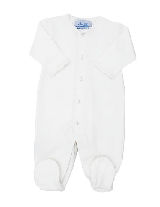 White Jersey Footie Romper