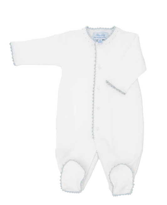 Blue Jersey Footie Romper
