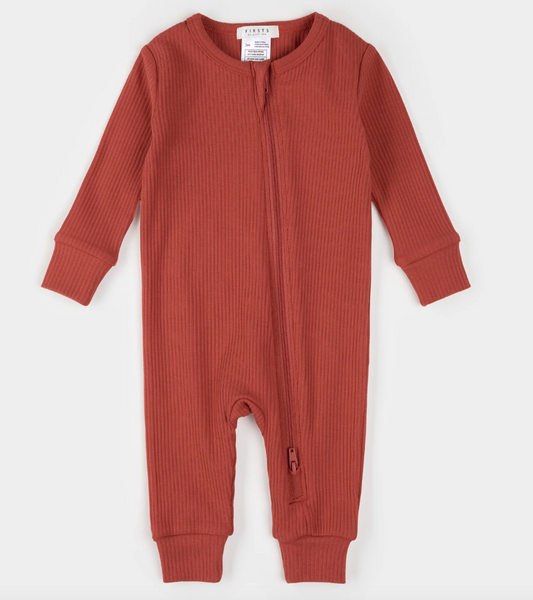 Red Modal Zipper Coverall
