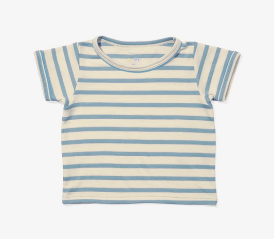 Willie T-Shirt - Dusty Blue Stripe