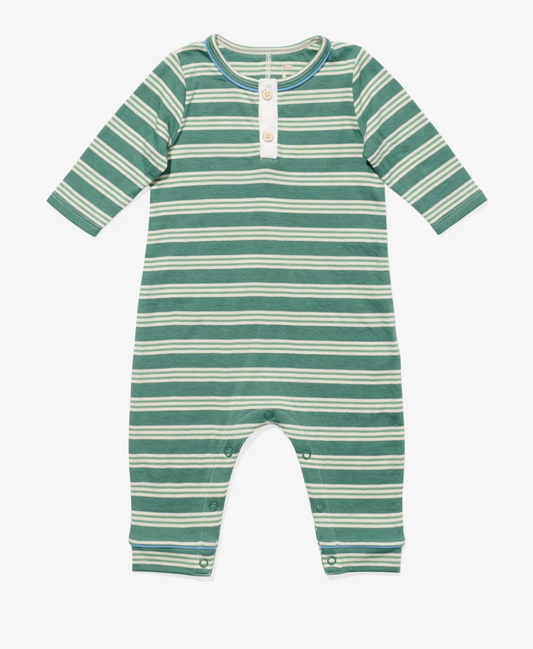 Campbell Romper - Pine Stripe