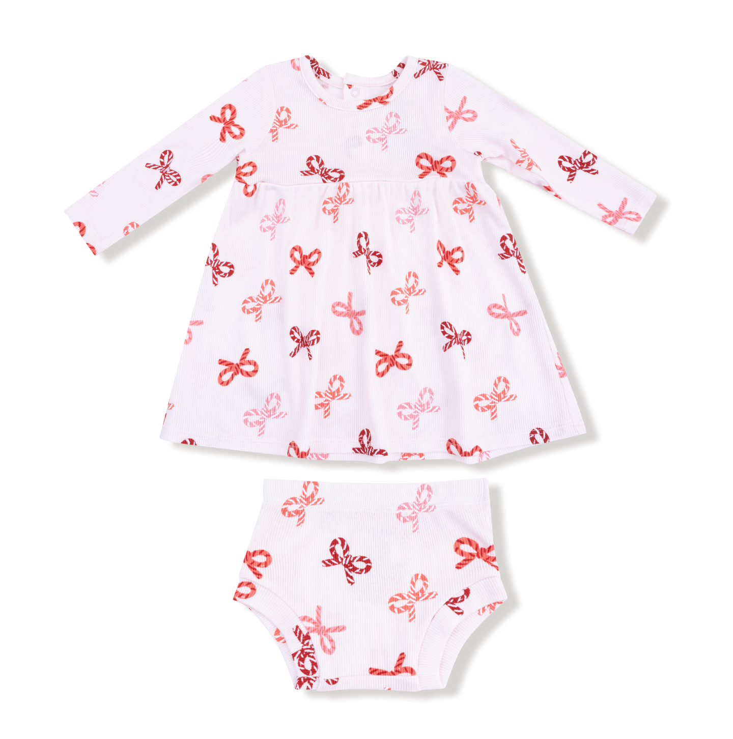 Candy Cane Bows - Simple Dress +  Bloomer