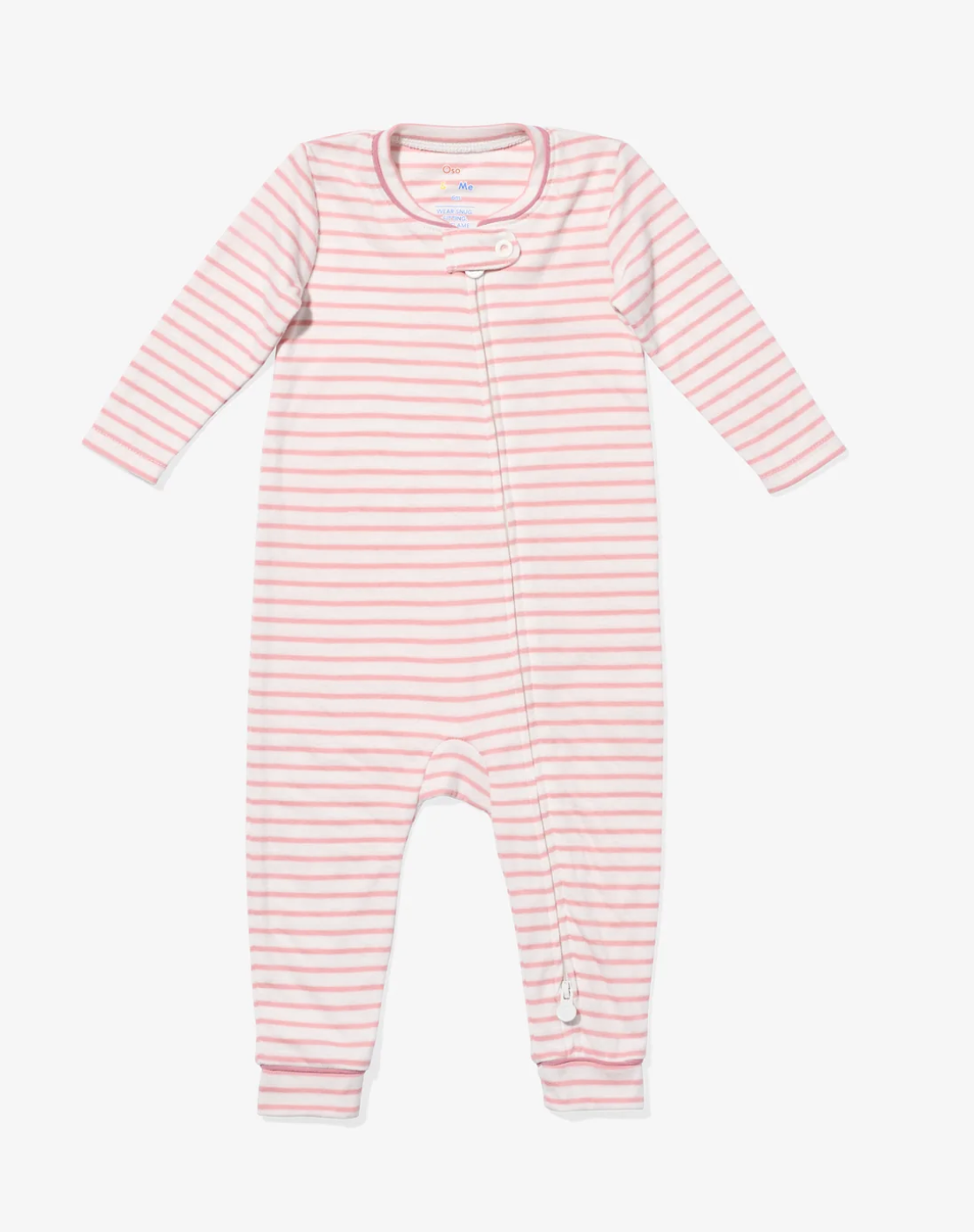 Dusty Rose Stripe Ziggy Zip Romper