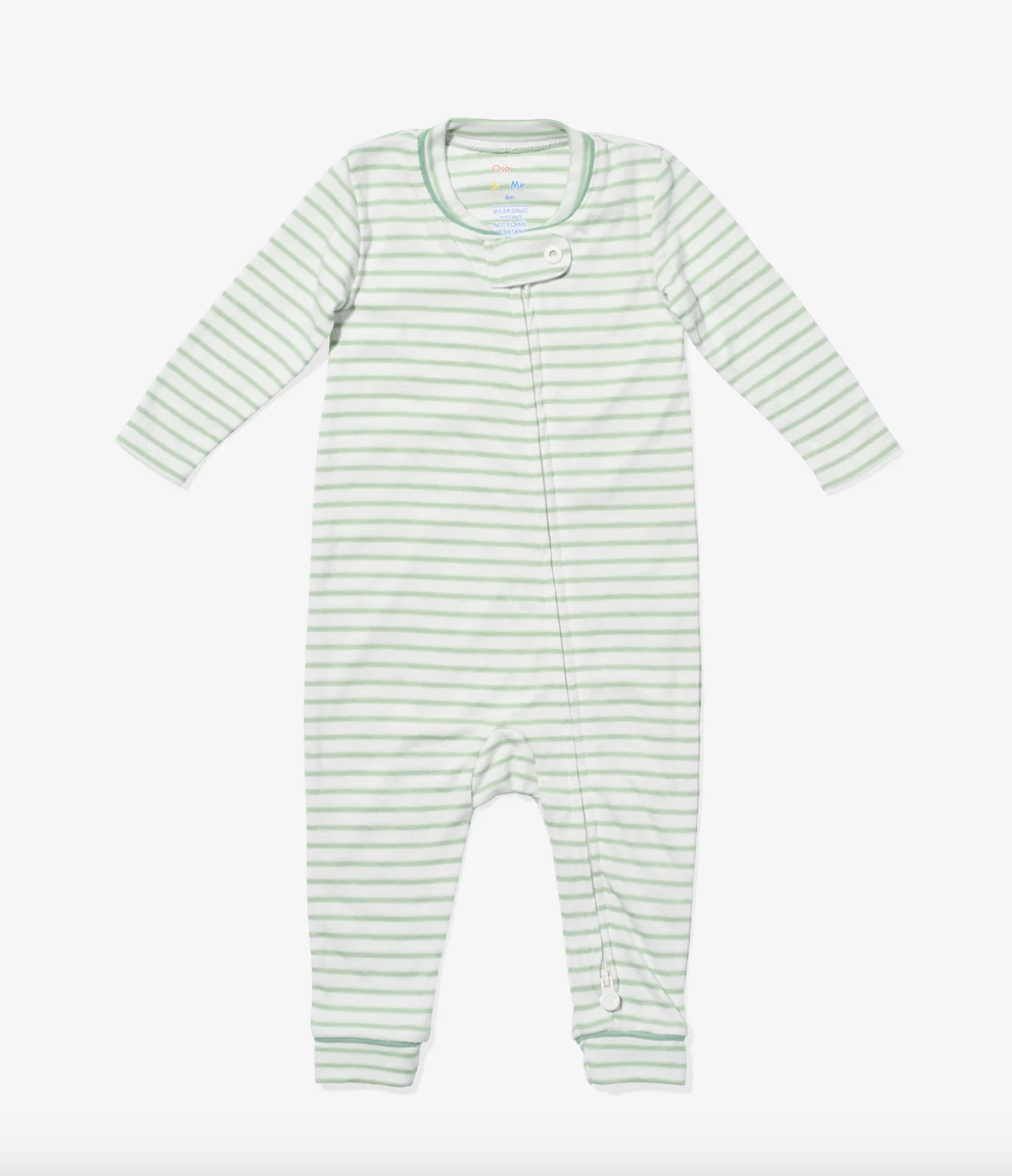 Dusty Seafoam Stripe Ziggy Zip Romper