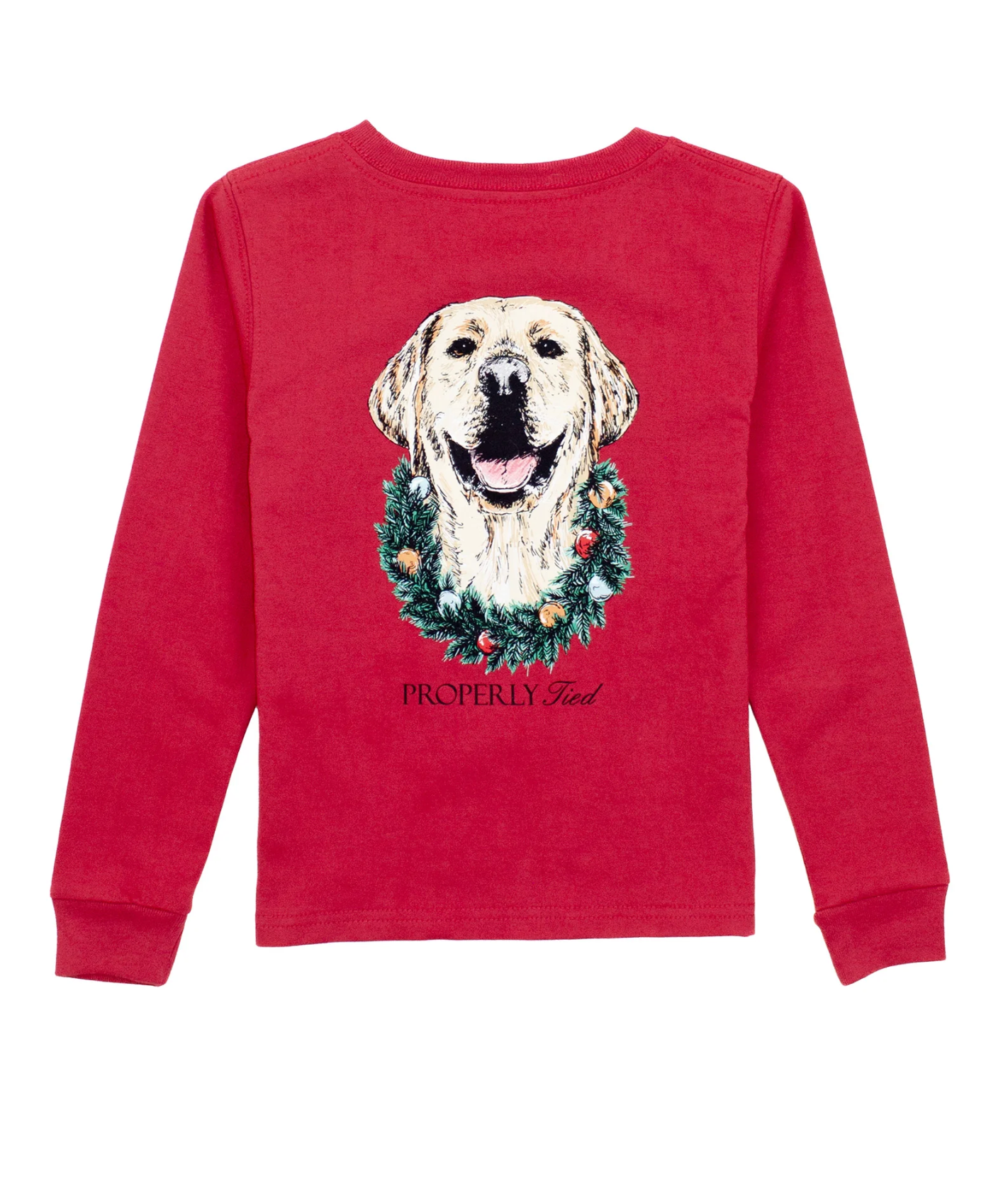 Boys Deck The Paws LS Cabernet