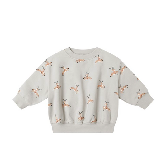 Relaxed Fleece Sweatshirt || Reindeer