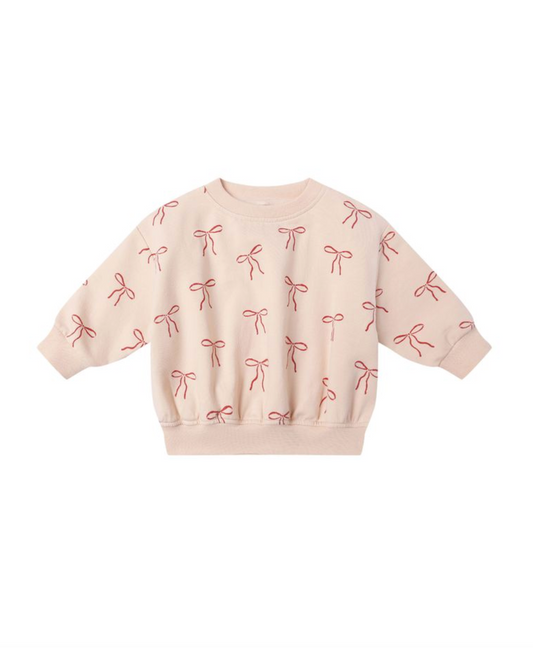 Relaxed Fleece Sweatshirt || Red Bows