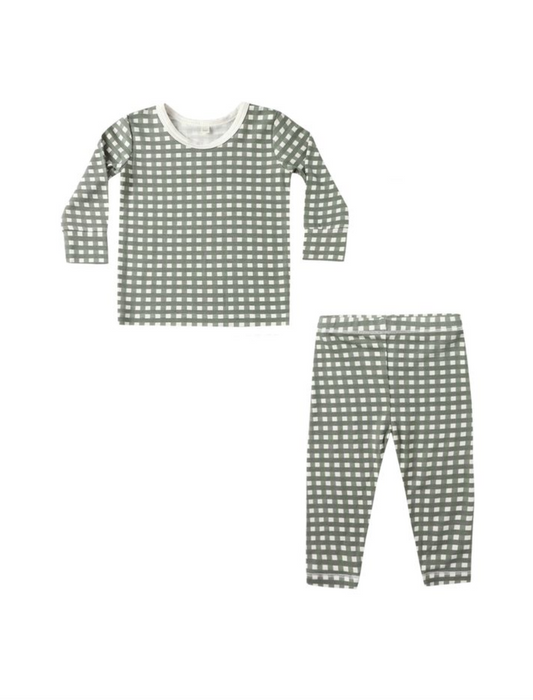 Bamboo Pajama Set || Forest Check