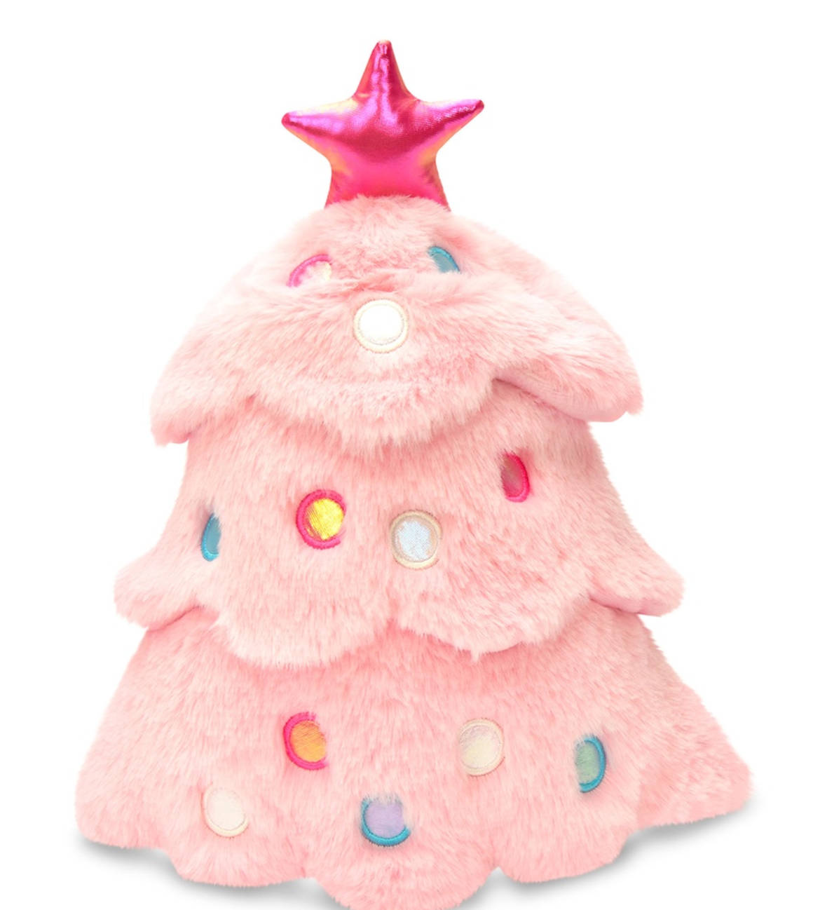 Glitter Pink Christmas Tree Plush