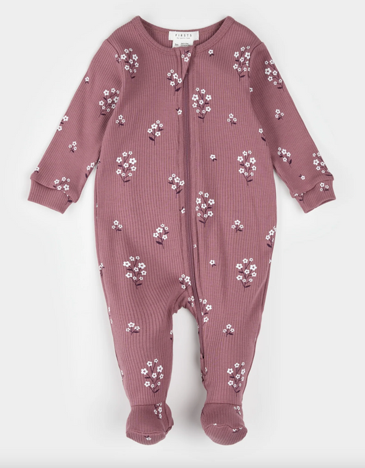 Mauve Floral Rib Sleeper