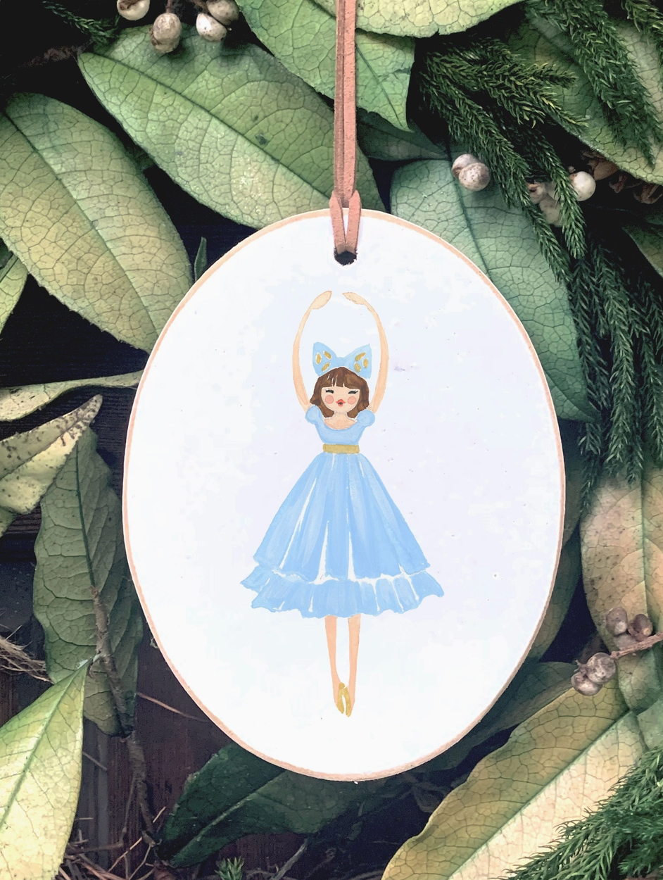 Blue Ballerina Ornament