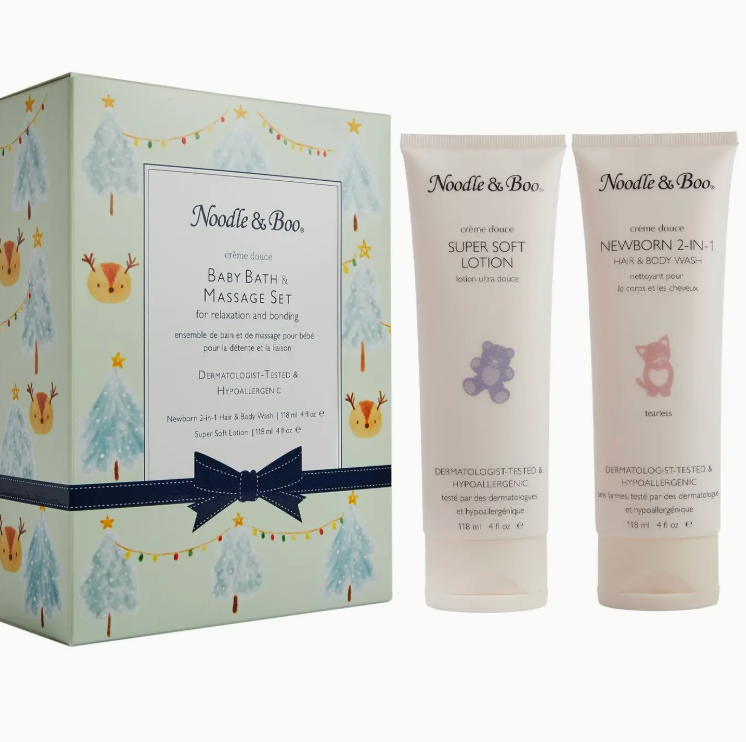 Baby Bath & Massage Set, Crème Douce, Holiday