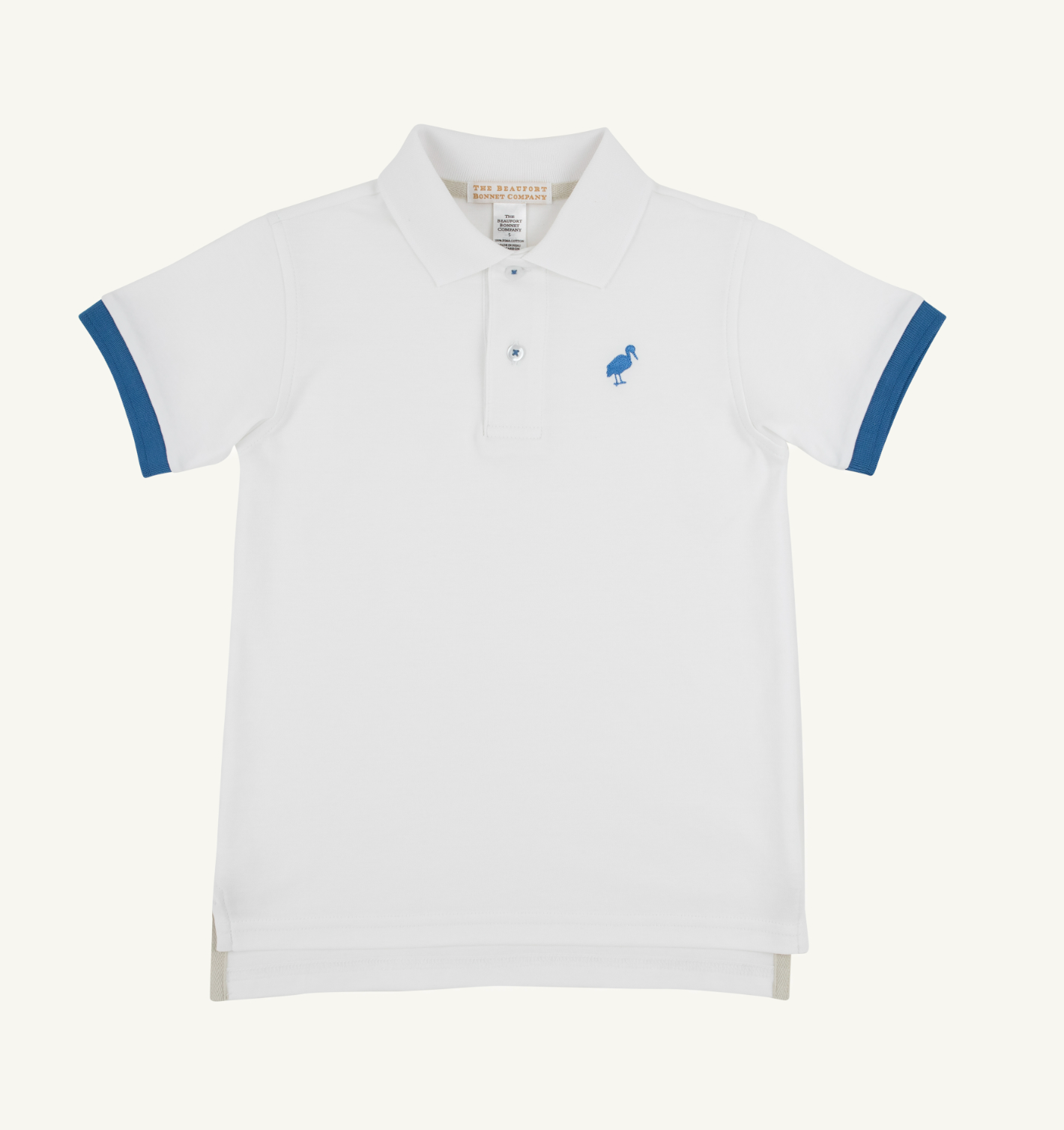 Prim And Proper Polo Worth Ave White/Wood Boat Blue