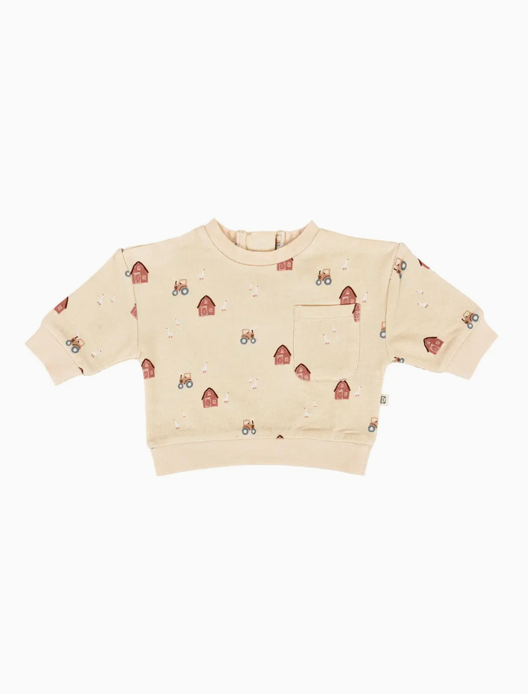 Fleece Sweatshirt in Farm