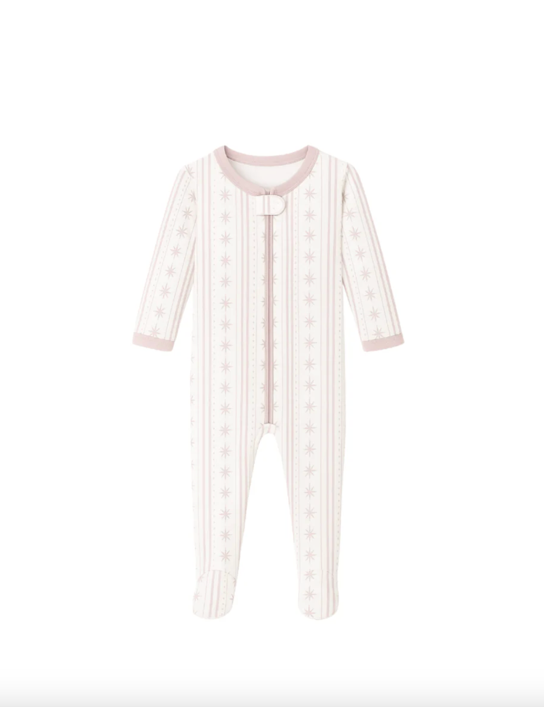 Pink Starlight Stripes Footie