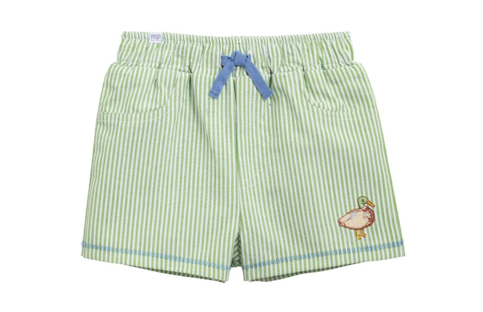 Stripe Embroidery Duck Trunk