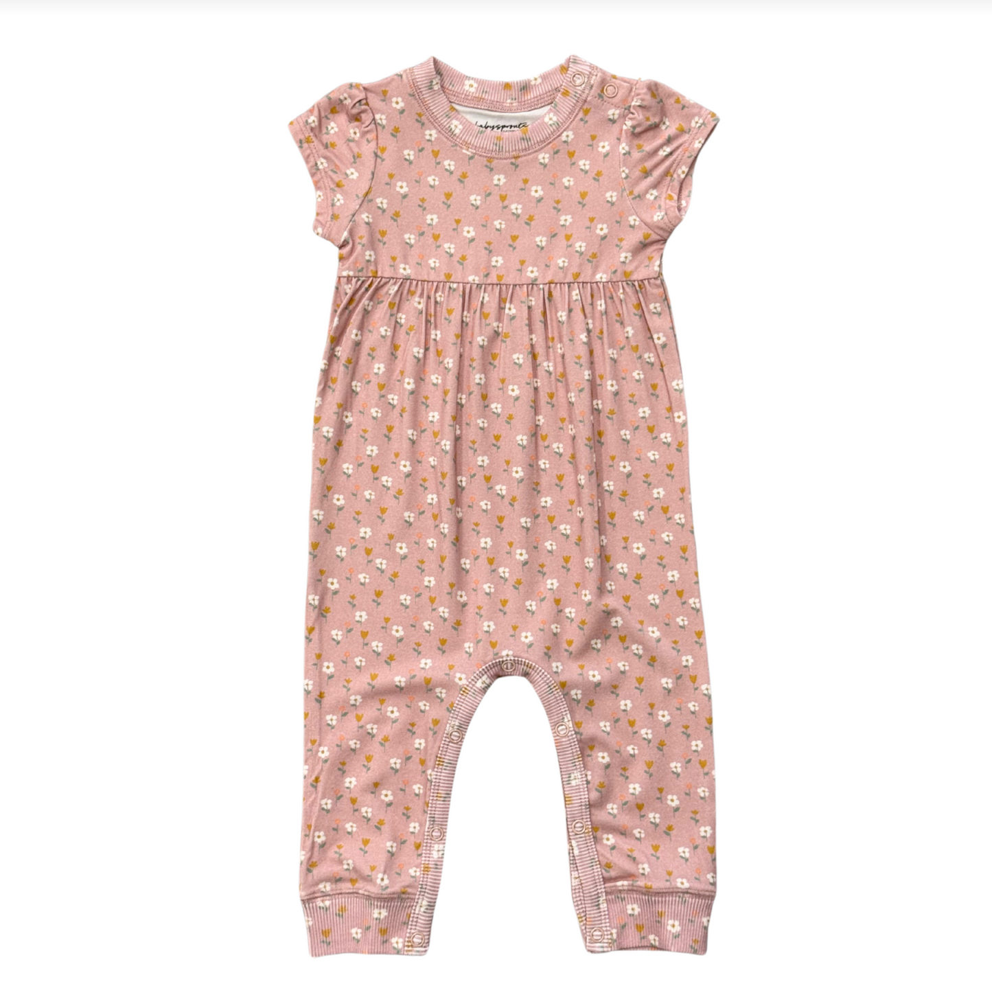 Mini Daisy Short Sleeve Pant Romper