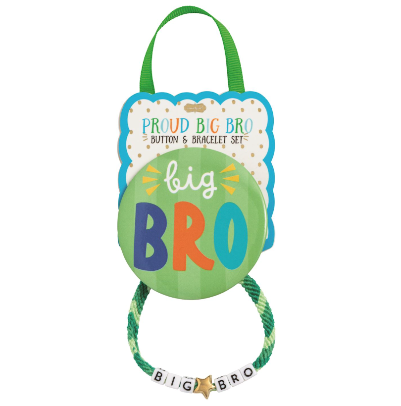 Green Big Bro Pin + Bracelet