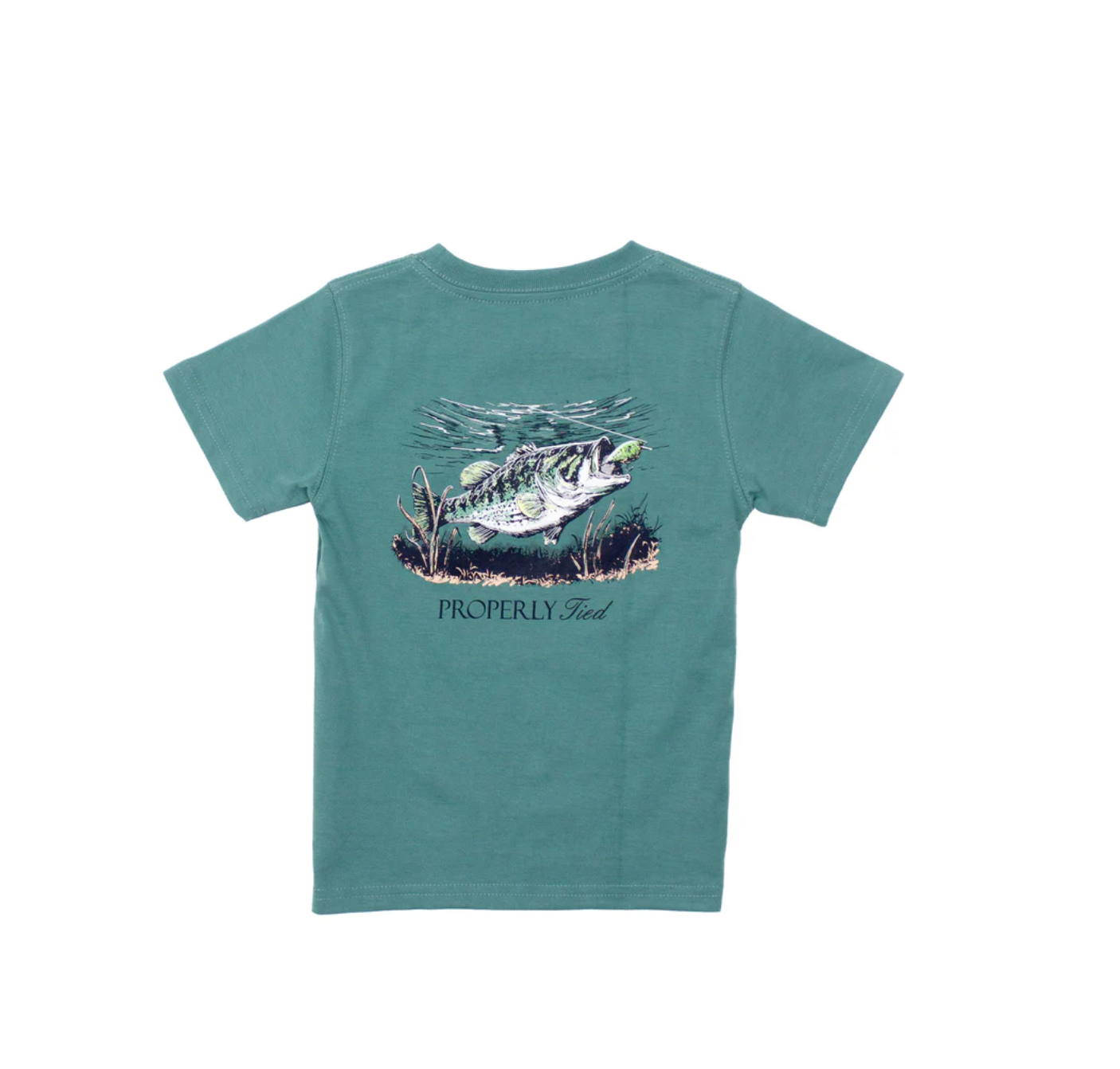 Boys Set The Hook SS Marine Green