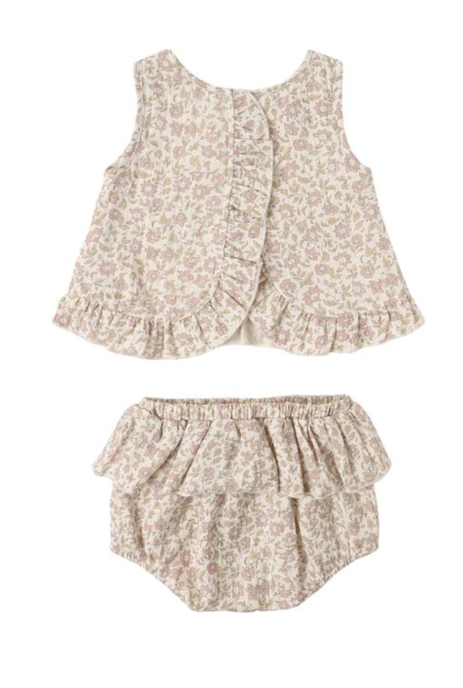 Ruffled Tulip Top + Bloomer Set || Dahlia