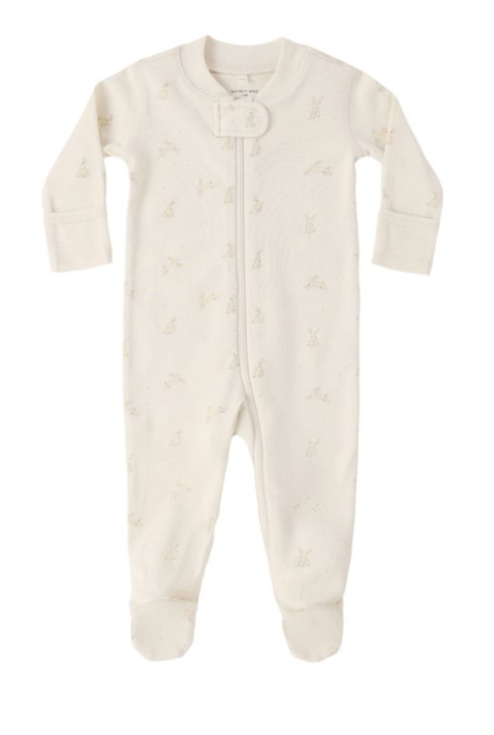 Zip Long Sleeve Sleeper Footie || Bunnies