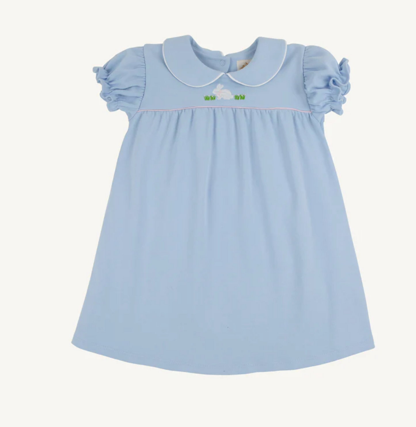 Holly Day Dress Beale Street Blue with Bunny Applique