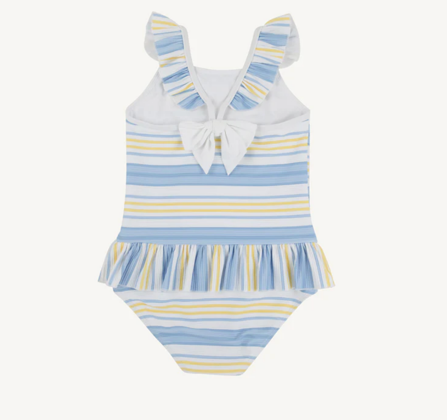 St. Lucia Swimsuit Sobro Stripe with Worth Avenue White
