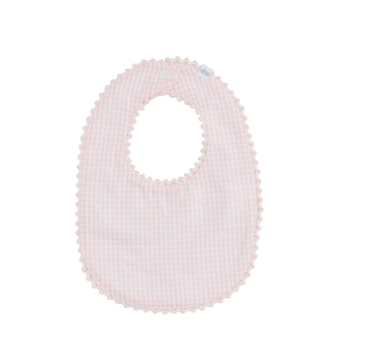 Pink Gingham Bib