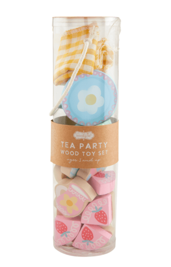 WOOD TEA PARTY TOY SET