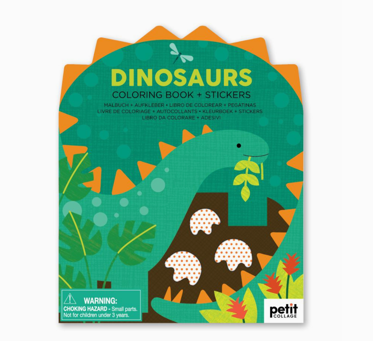 Coloring Book with Stickers: Dinosaurs