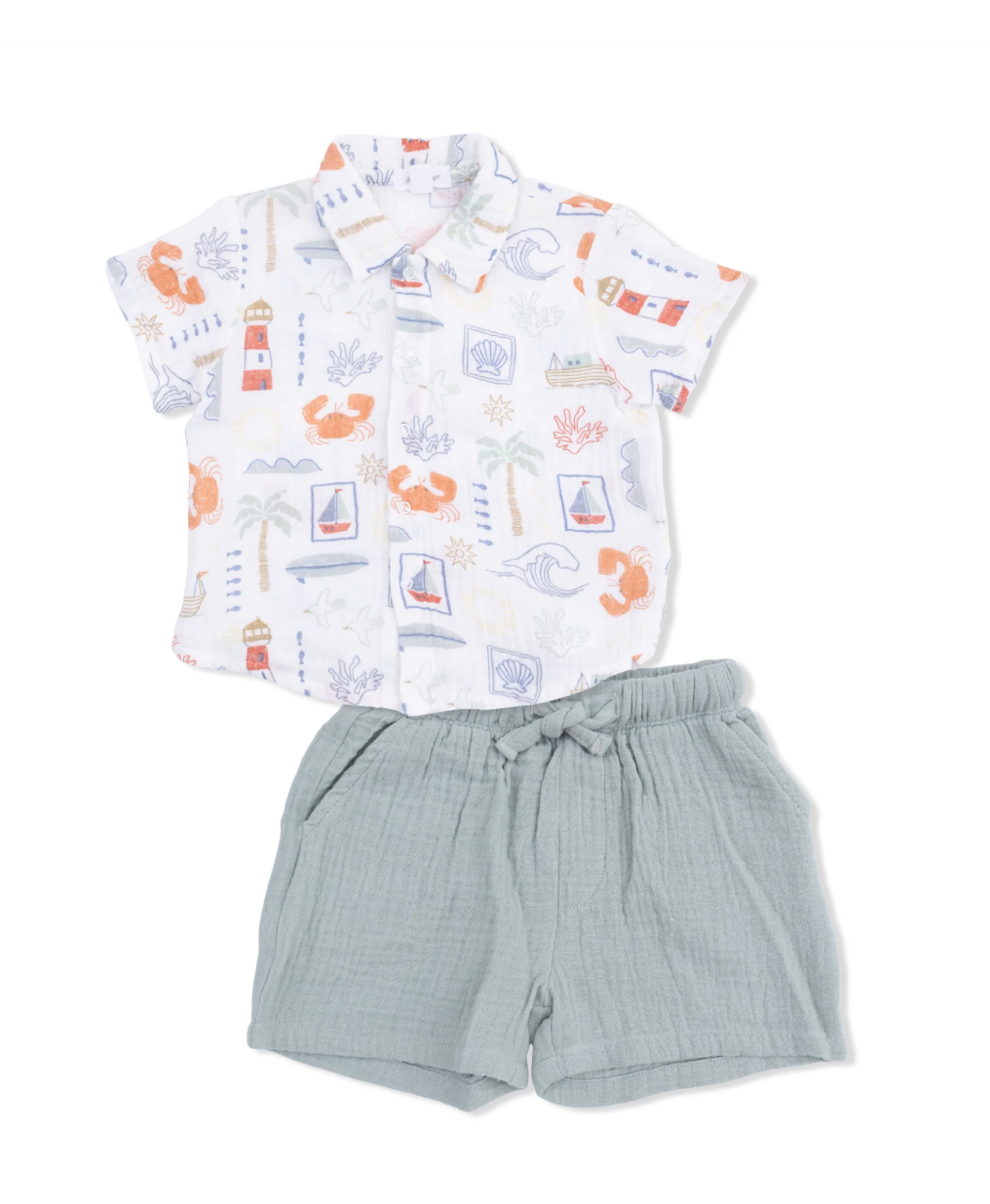 Club Mediterranean - Polo Button Up with Casual Short