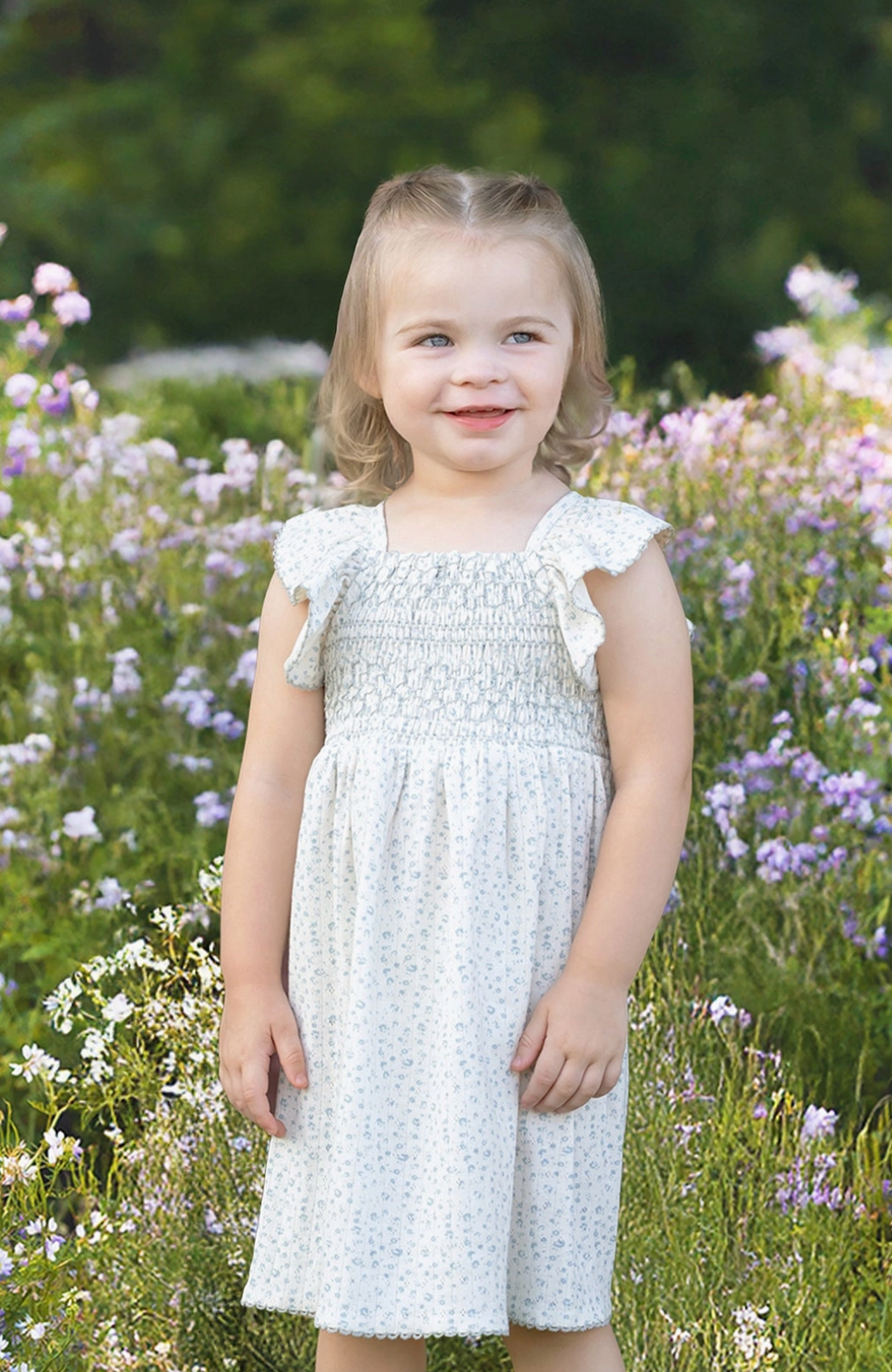 Opal Short Sleeve Flutter Dress