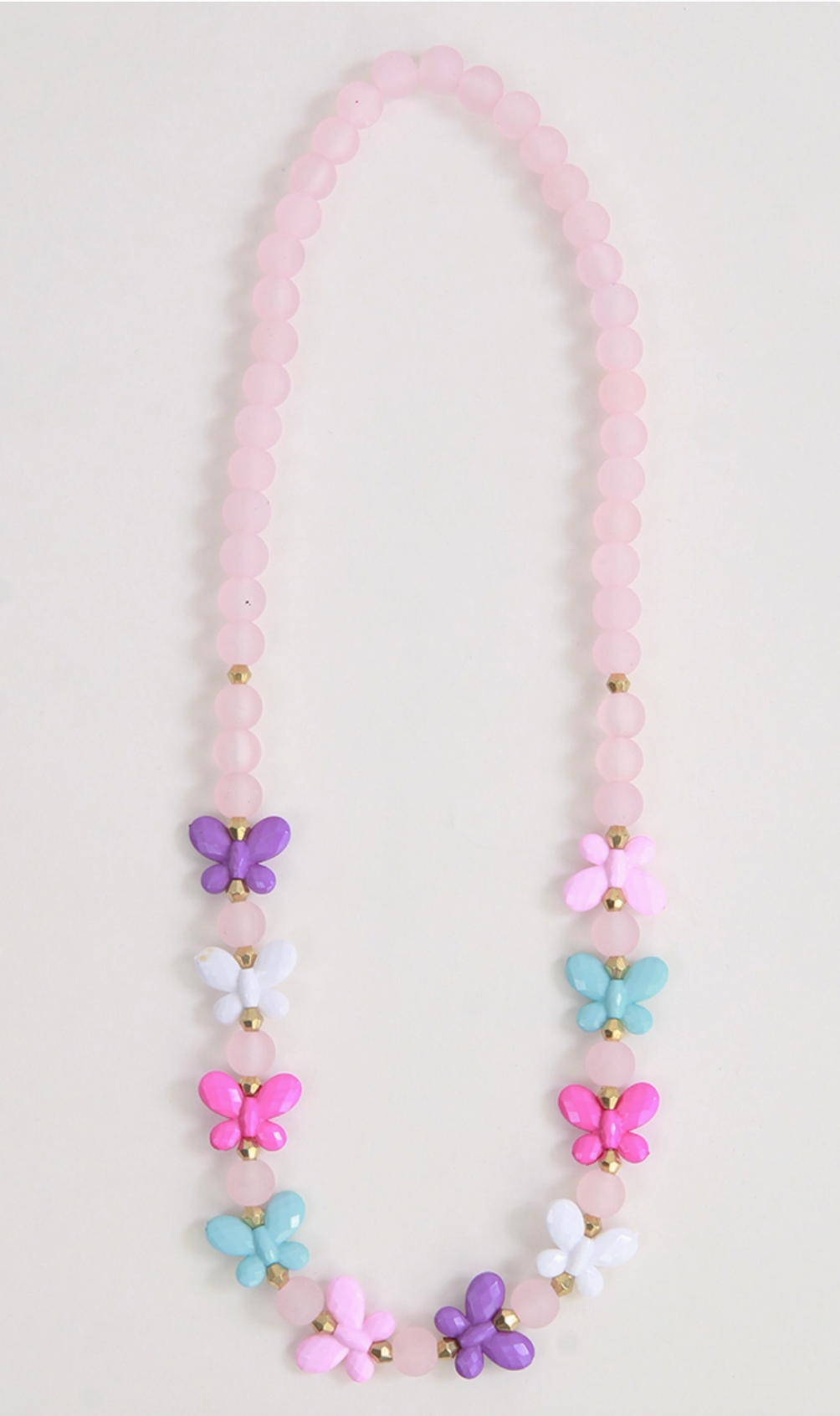 Pink Butterfly Necklace