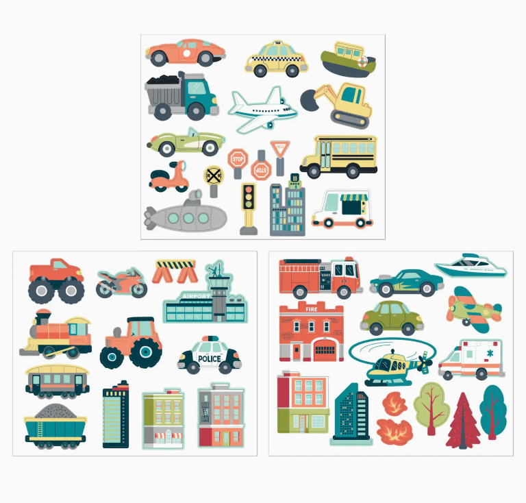 Magnetic Play Sets - Transportation