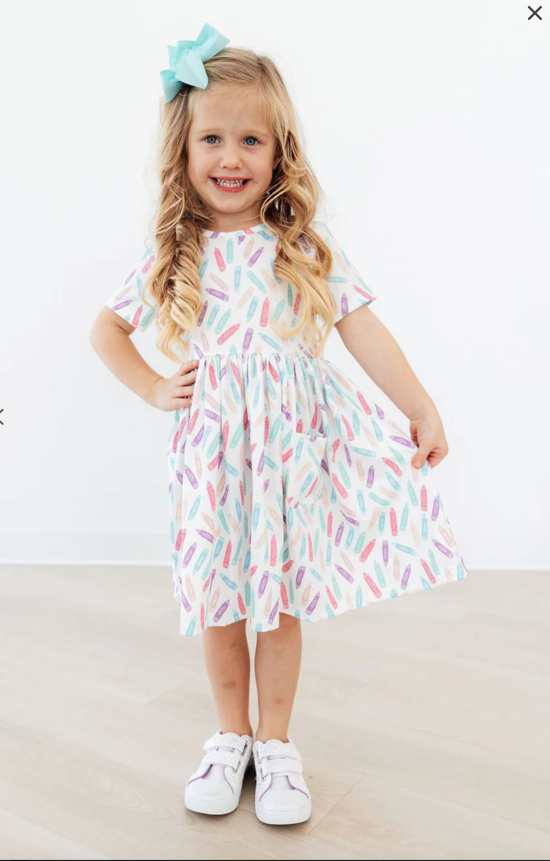 Color Crayons S/S Pocket Twirl Dress