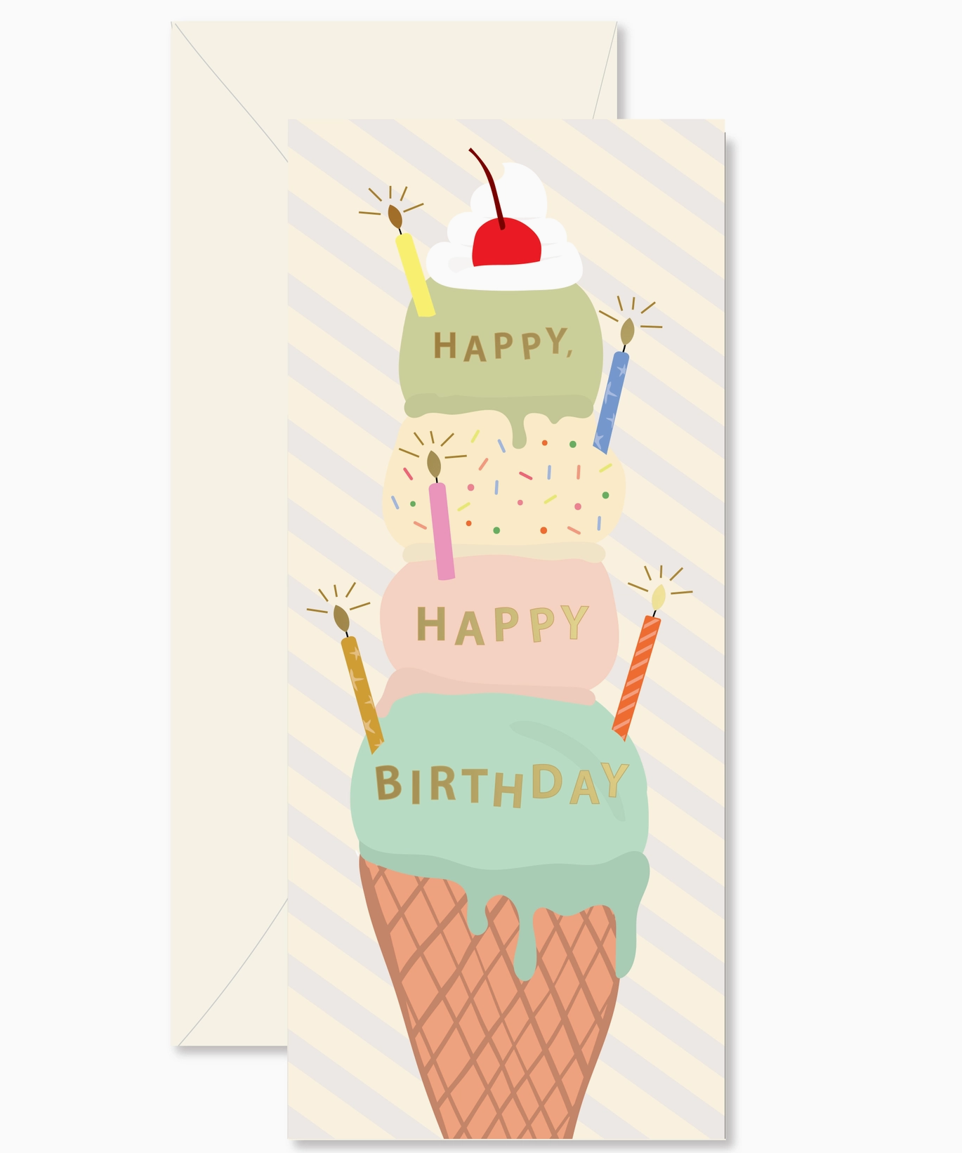 Birthday Ice Cream Cone Card