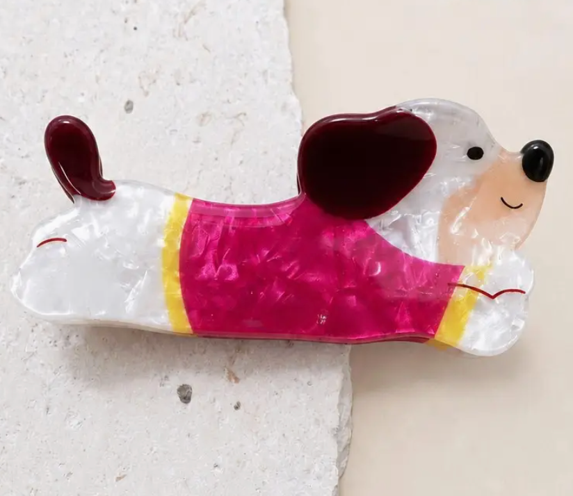 White Dog Hair Clip