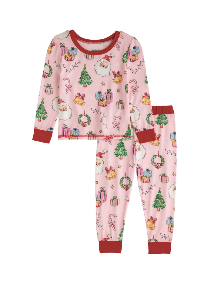 Pink Christmas Pj Set