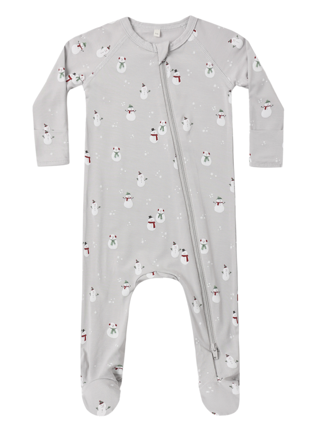 Bamboo Zip Footie || Snowman