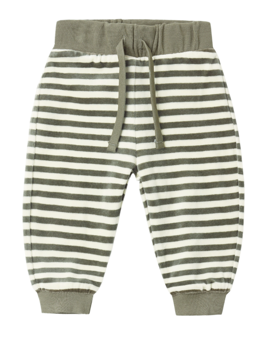 VELOUR RELAXED SWEATPANT SPRUCE STRIPE