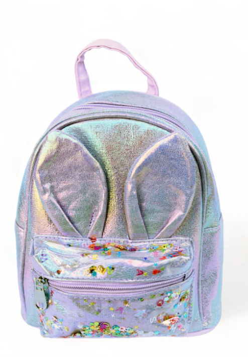 Purple Bunny Iridescent Backpack