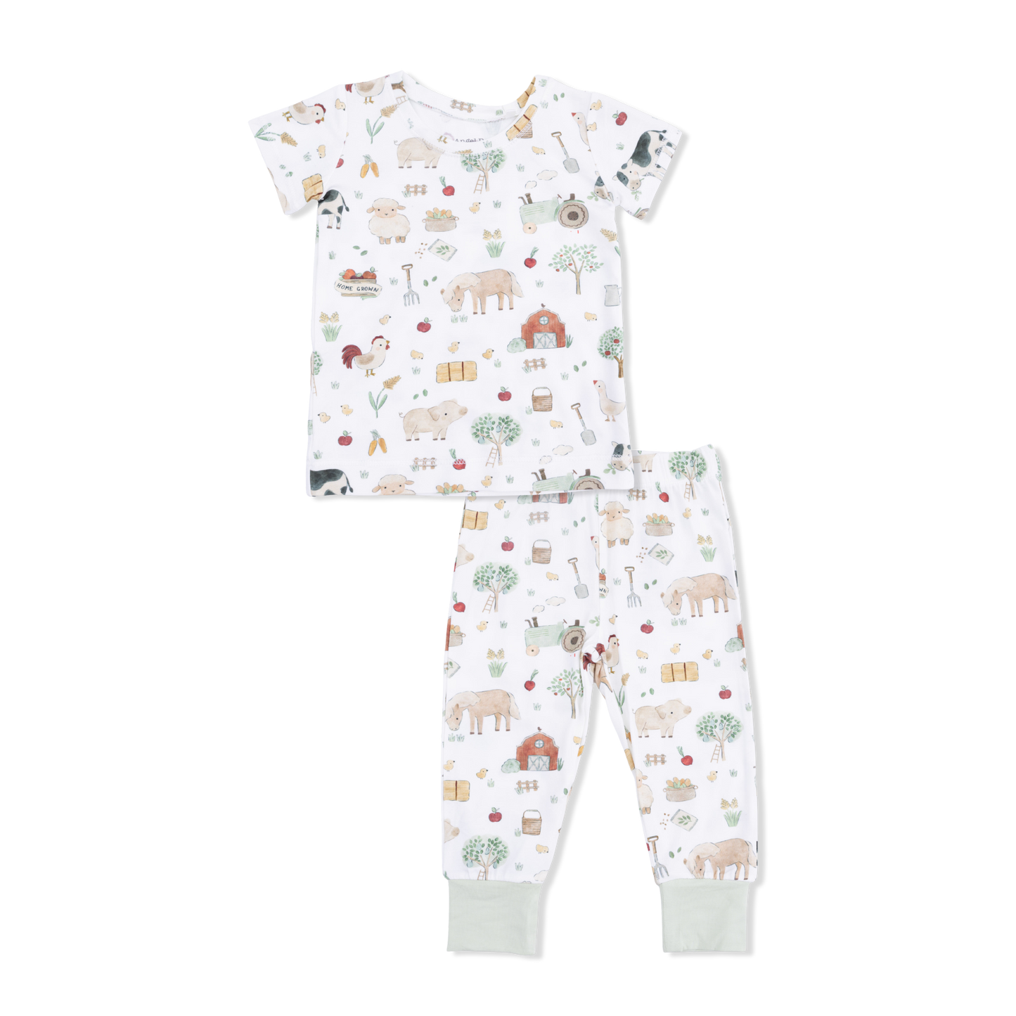 Cute Farm Animals - Short Sleeve Loungewear Set