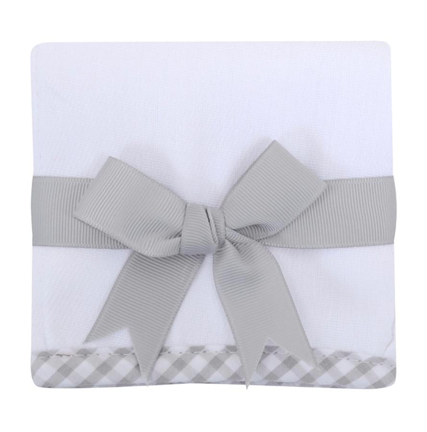 Gray Check Trimmed Edge Burp
