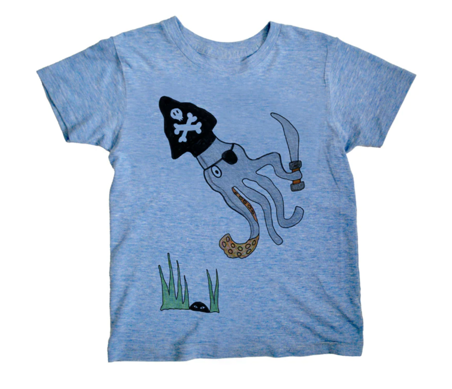 Blue Pirate Squid Tee