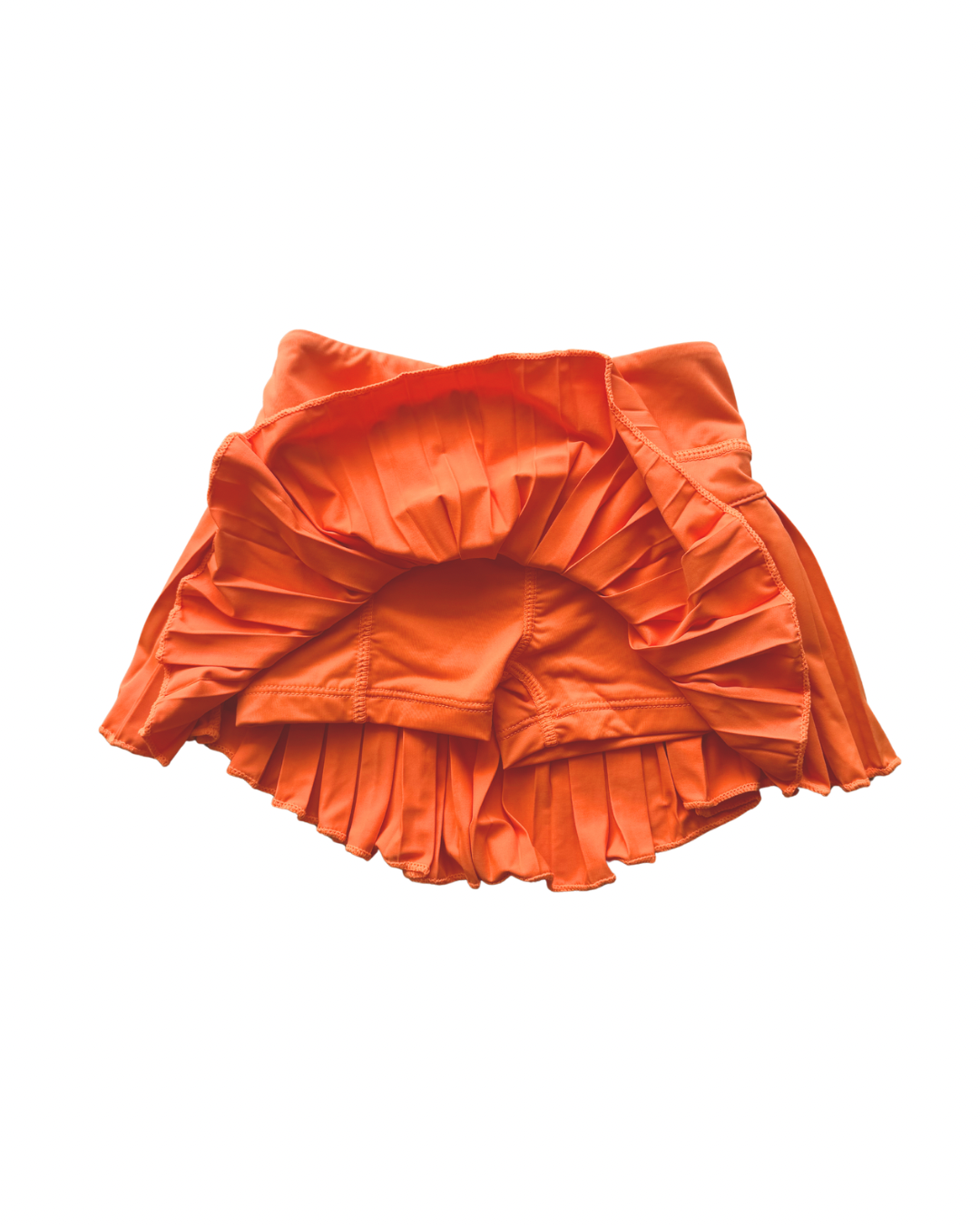 Orange Pleated Skort