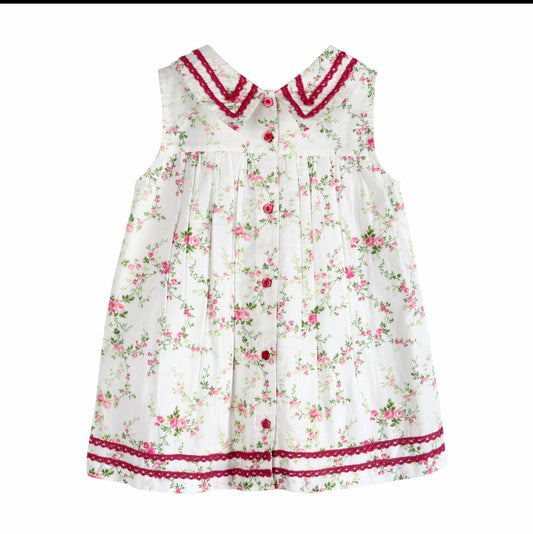 Victorian Rose Bud Sleeveless Dress