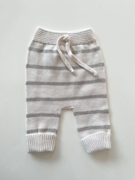 Striped Knit Legging - Stone